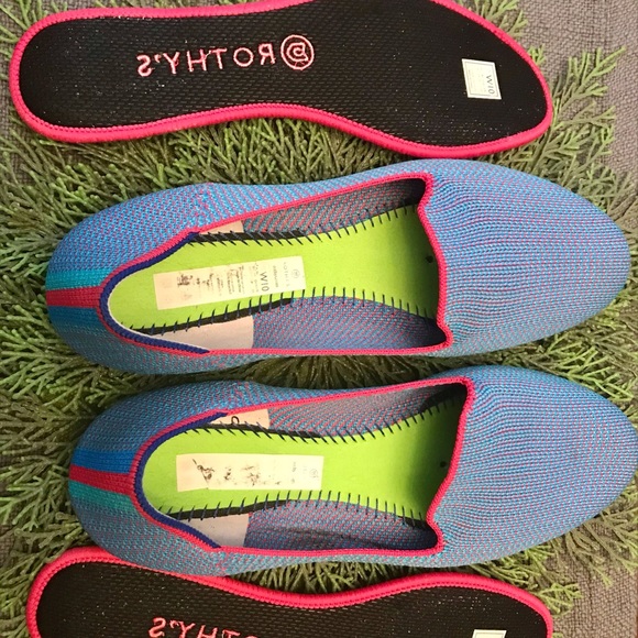 Rothy’s Rare Bluebell Triple Stitch Loafer Size 10 - Picture 4 of 5